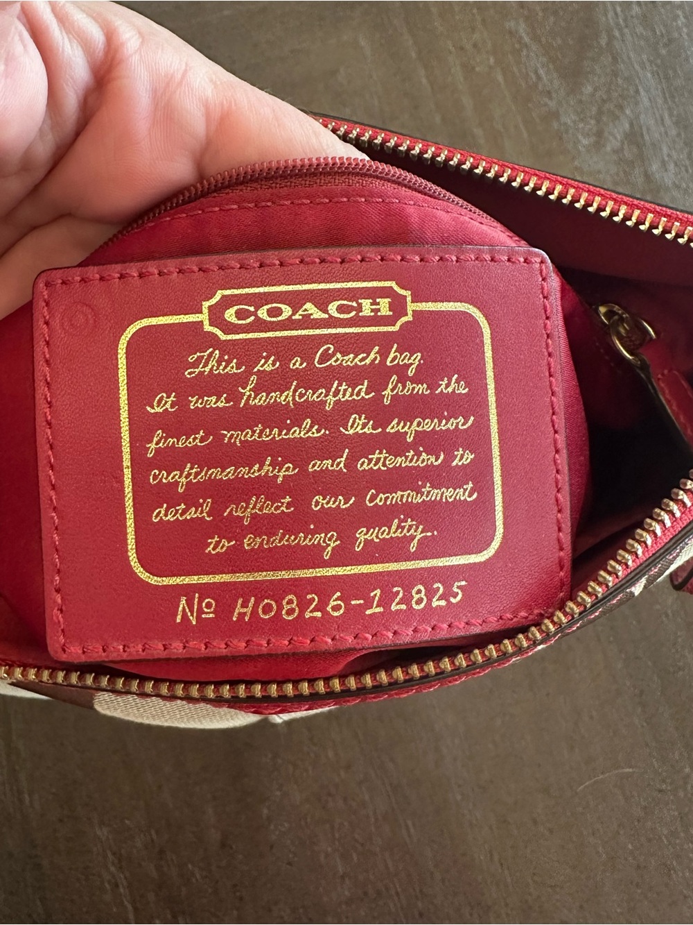 Coach Signature Stripe Hobo Bag *zipper pull fell off but will come w/it - Picture 9 of 16